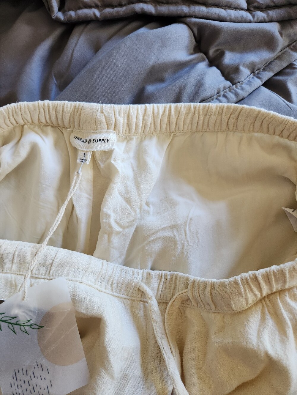 Thread & Supply Dekker Linen Blend Wide Leg Pants New - Picture 9 of 11